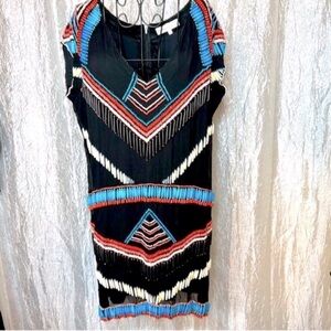 KARINA GRIMALDI beaded silk dress